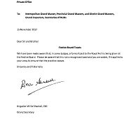 UGLE LETTER